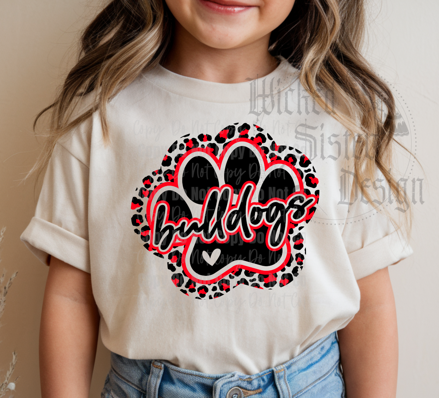 Bulldogs Paw Print Tee